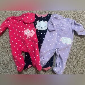 Bundle of 3 fleece Carters sleepers